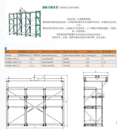 抽屉式模具架